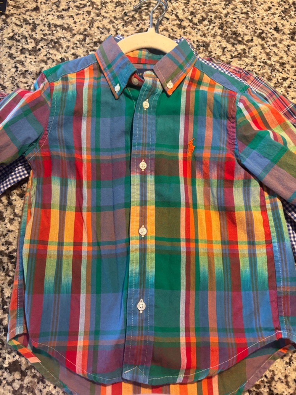 3 Ralph Lauren Multicolor Plaid Cotton Button-Down Shirt